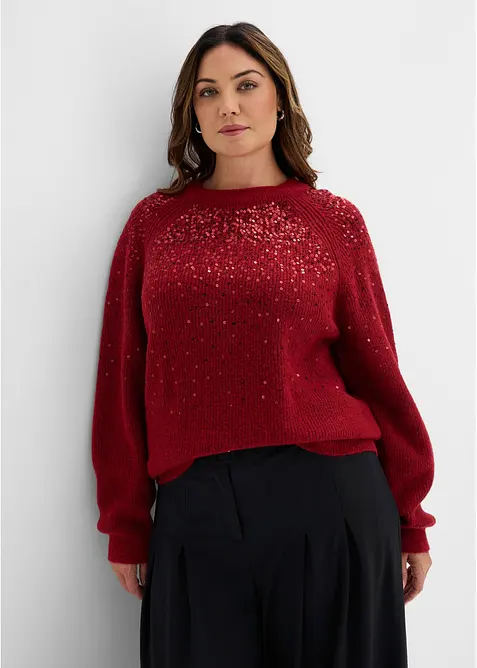 Maglione con paillettes, bonprix