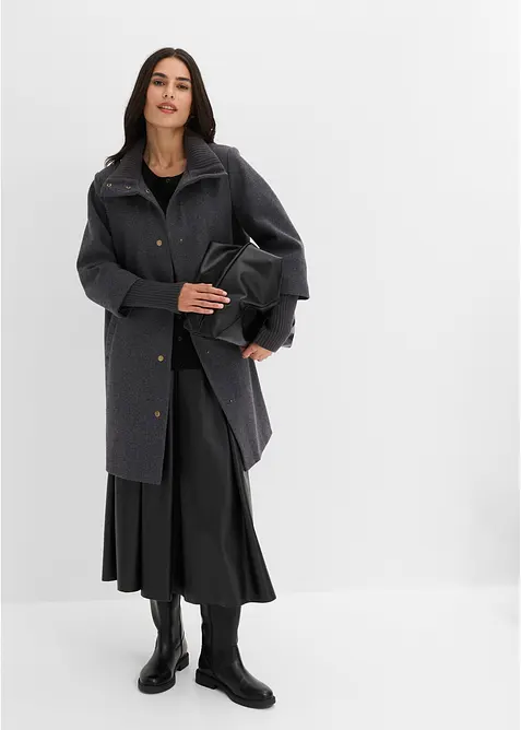 Cappotto corto in simil lana, bonprix