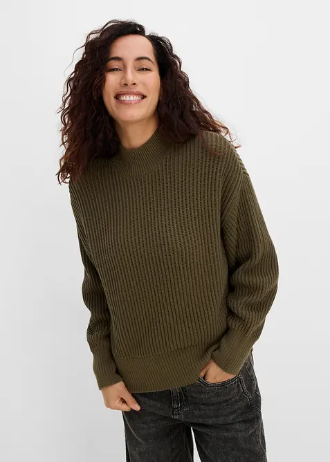 Maglione oversize in puro cotone, bonprix