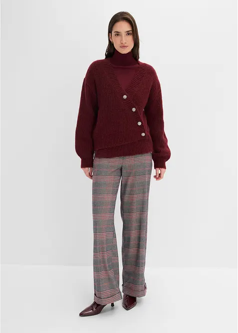 Cardigan in filato grosso di misto lana morbido, bonprix