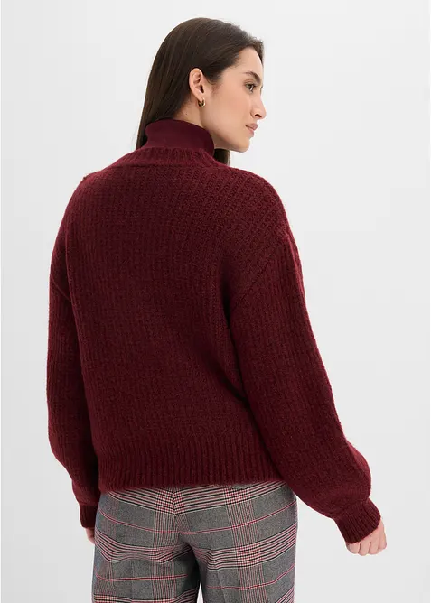 Cardigan in filato grosso di misto lana morbido, bonprix