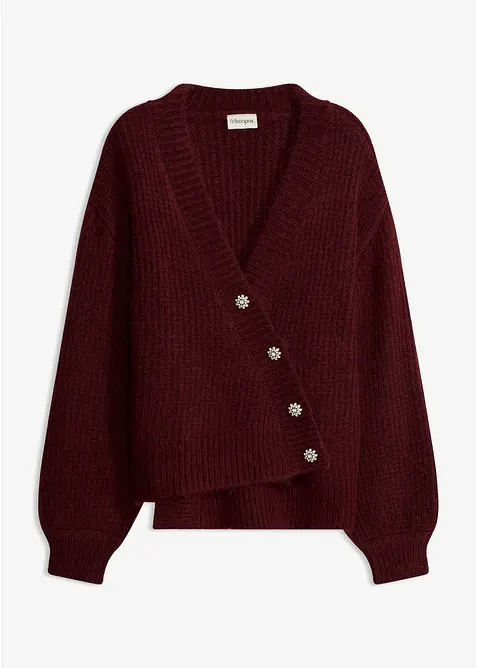 Cardigan in filato grosso di misto lana morbido, bonprix