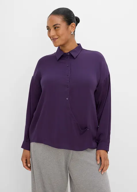 Camicia in satin fluido, bonprix