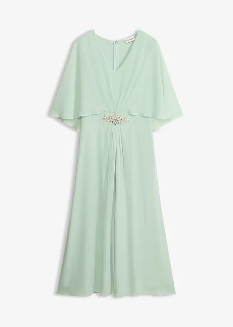 Abito in chiffon con applicazione di strass, bonprix