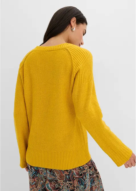 Maglione oversize con scollo a V, bonprix