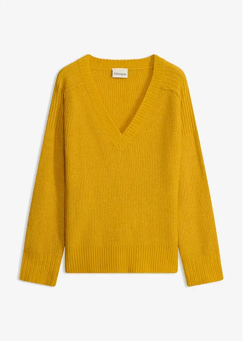 Maglione oversize con scollo a V, bonprix
