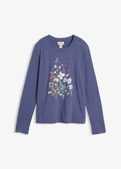 Maglia a maniche lunghe in puro cotone biologico, bonprix