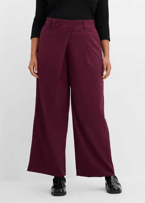 Pantaloni larghi in misto viscosa fluido, bonprix