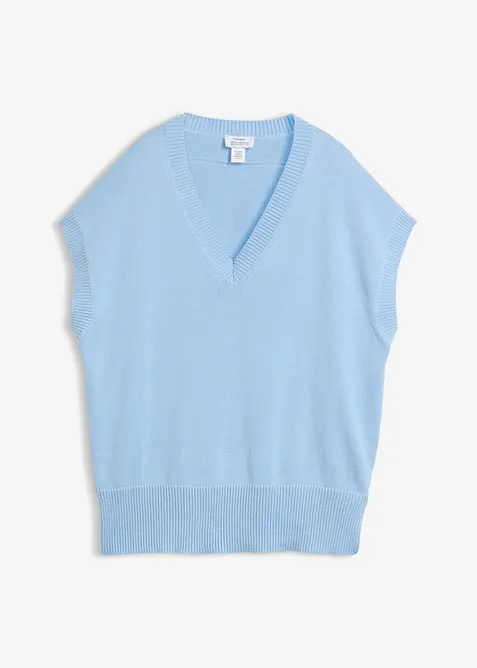 Gilet in maglia di puro cotone, bonprix
