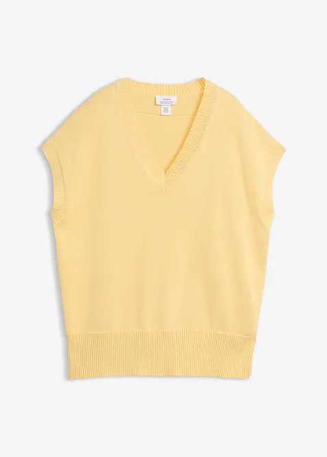 Gilet in maglia di puro cotone, bonprix