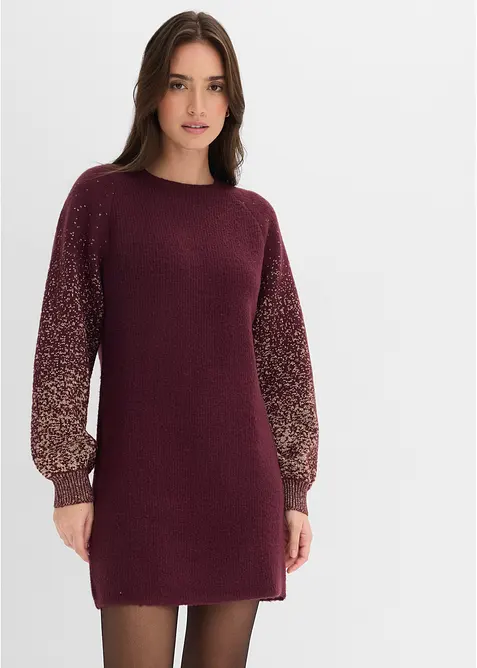 Abito in maglia con effetto glitterato, bonprix