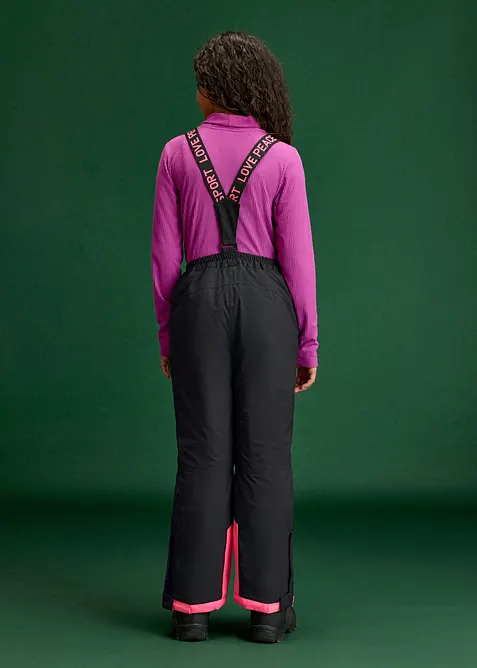 Pantaloni da neve impermeabili con bretelle staccabili, bonprix