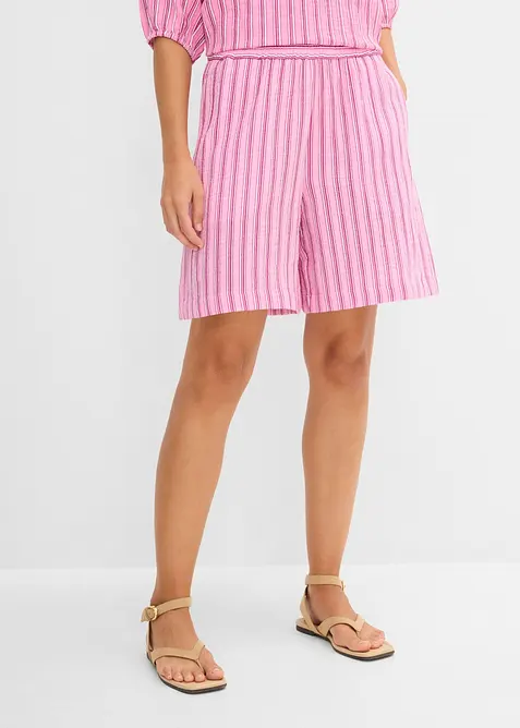 Shorts in mussola di puro cotone con elastico in vita, bonprix