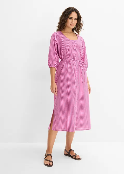 Abito midi in puro cotone, bonprix
