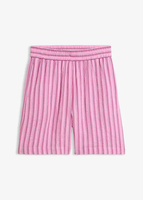 Shorts in mussola di puro cotone con elastico in vita, bonprix
