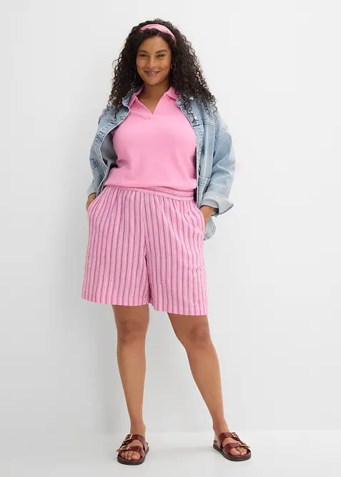 Shorts in mussola di puro cotone con elastico in vita, bonprix