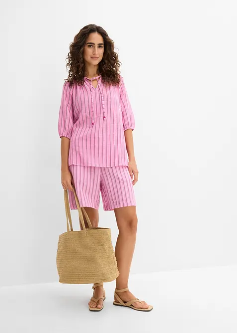 Shorts in mussola di puro cotone con elastico in vita, bonprix