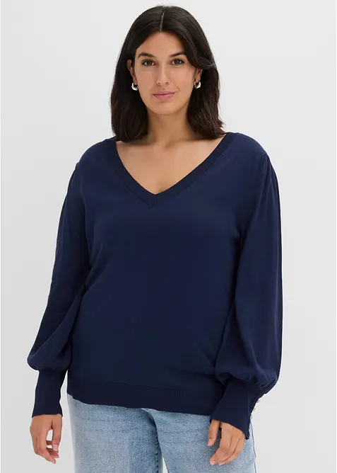 Maglione in filato fine misto viscosa, bonprix