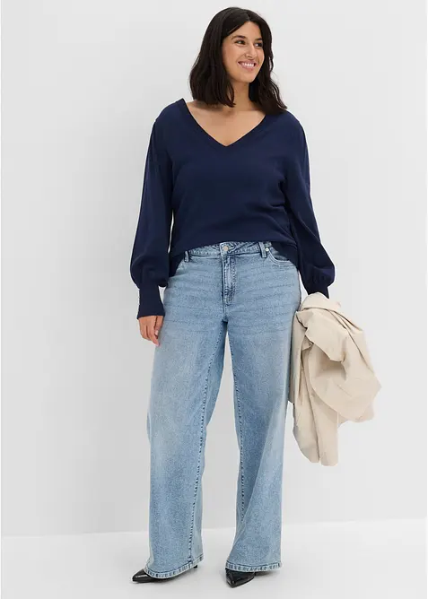 Maglione in filato fine misto viscosa, bonprix