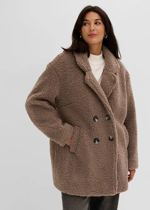 Cappotto corto effetto teddy, bonprix