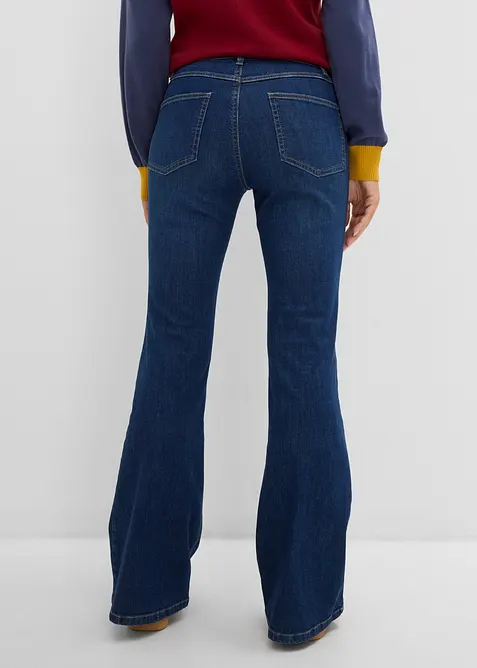 Jeans bootcut, vita media, bonprix