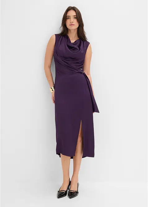 Abito midi in satin fluido, bonprix