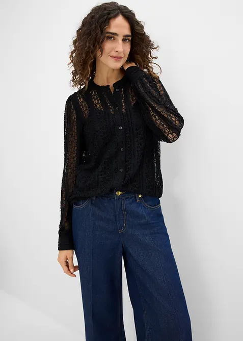 Blusa in jersey con top (set 2 pezzi), bonprix