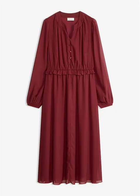 Abito in chiffon con gonna svasata, bonprix