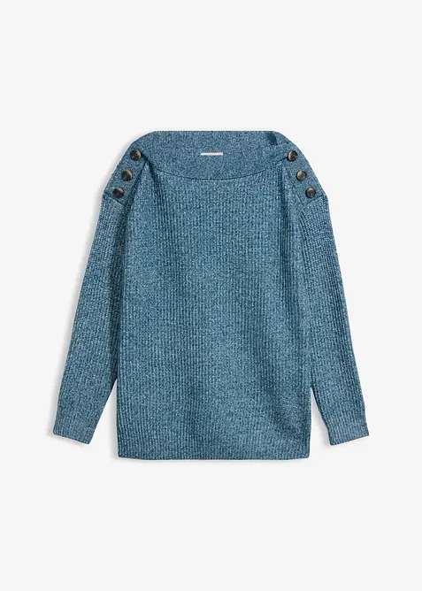 Maglione oversize con bottoni, bonprix