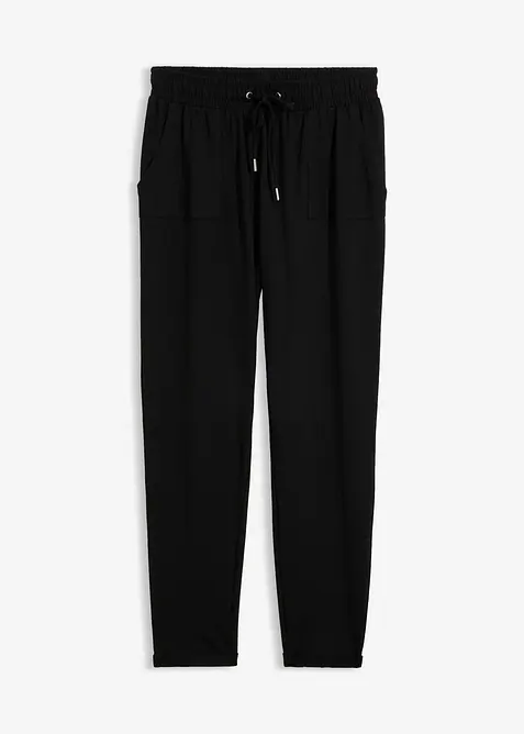 Pantaloni in jersey di misto cotone elasticizzato, bonprix