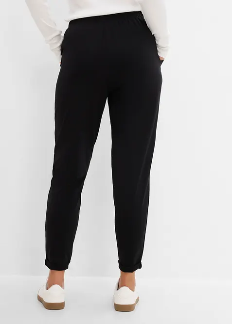 Pantaloni in jersey di misto cotone elasticizzato, bonprix