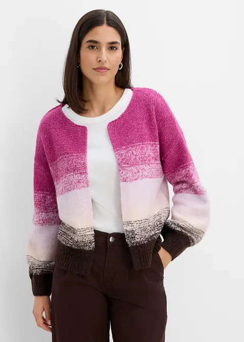 Cardigan in morbido filato grosso misto lana, bonprix