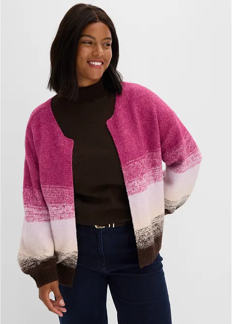 Cardigan in morbido filato grosso misto lana, bonprix