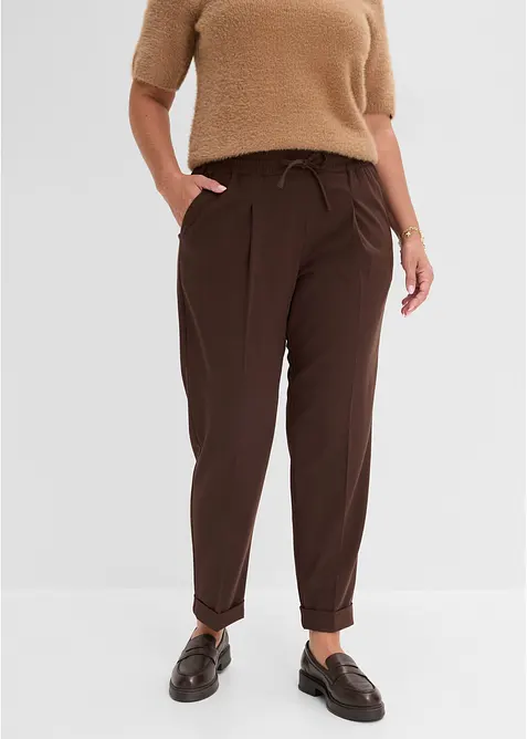 Pantaloni con pinces ed elastico in vita, bonprix