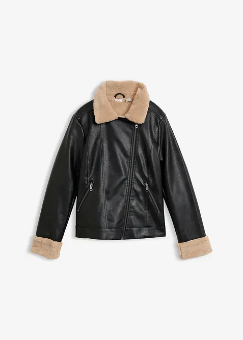 Giacca in similpelle foderata, bonprix