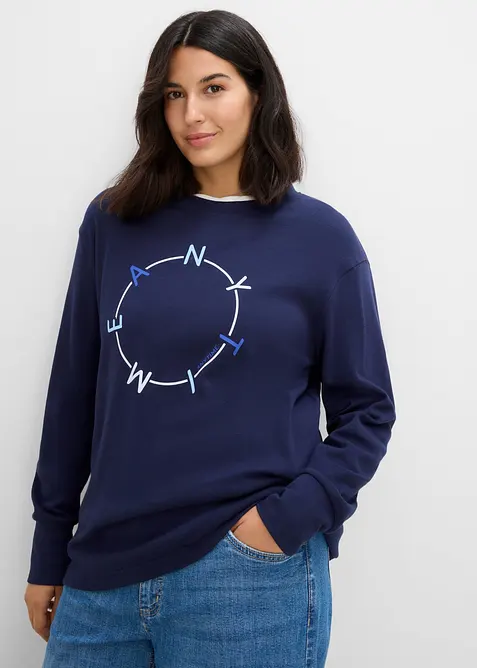 Maglia a maniche lunghe con cotone pesante, bonprix