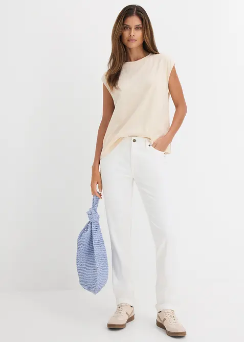 Jeans elasticizzati straight, vita alta, bonprix