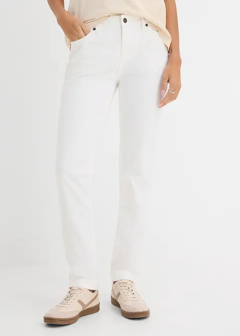 Jeans elasticizzati straight, vita alta, bonprix