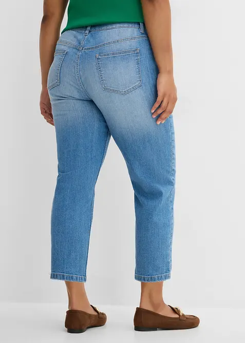 Jeans cropped slim fit, vita alta, bonprix