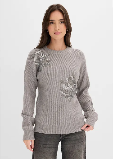 Maglione con applicazioni, bonprix