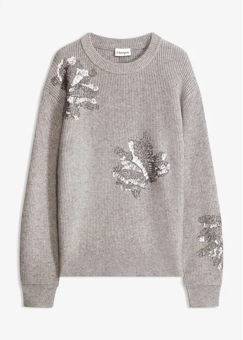 Maglione con applicazioni, bonprix