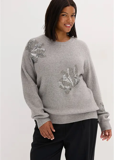 Maglione con applicazioni, bonprix