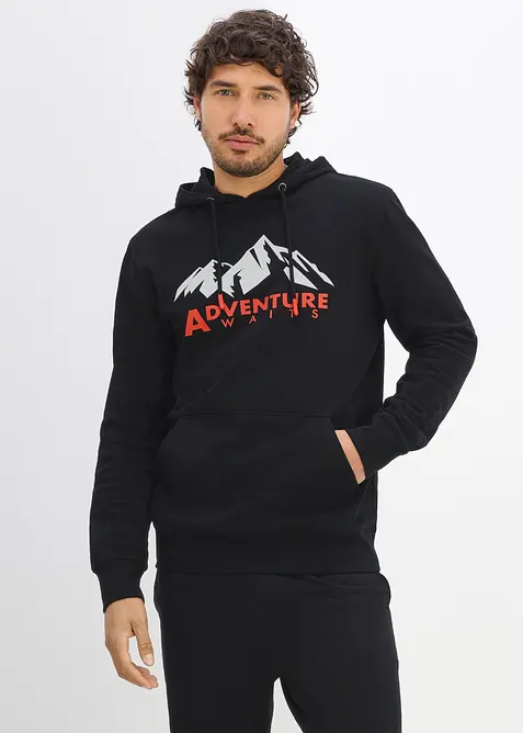 Felpa con cappuccio in puro cotone biologico, bonprix