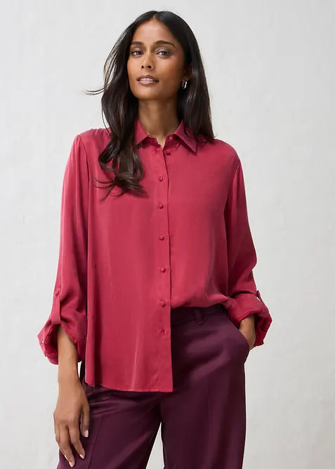 Camicia in misto cupro fluido, bonprix