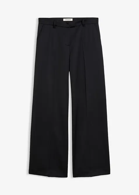 Pantaloni da completo in morbido misto lana dalla linea dritta, bonprix