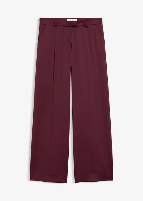 Pantaloni da completo in morbido misto lana dalla linea dritta, bonprix