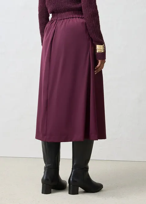 Gonna midi in misto lana morbido, bonprix