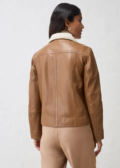 Giacca biker in nappa d'agnello, bonprix