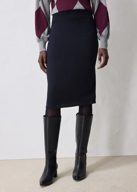 Gonna in morbida maglia misto lana, bonprix