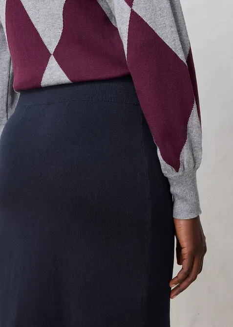Gonna in morbida maglia misto lana, bonprix